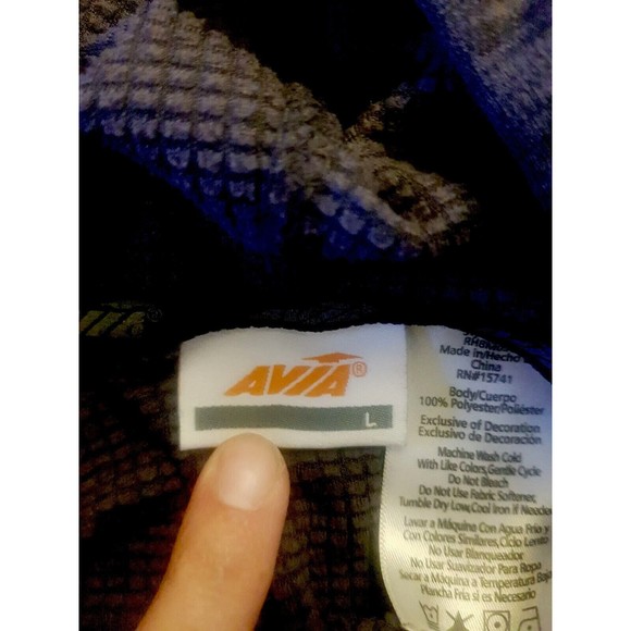 Avia Womens Purple Hooded BurnOut Pullover Drawstring Thumb Hole Size Large - Picture 8 of 12